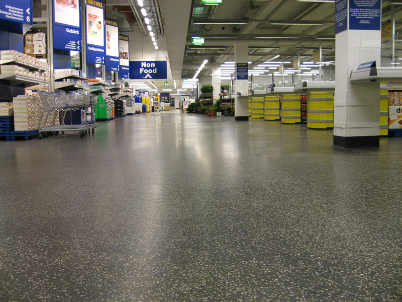 Industrieboden in einem Grossmarkt