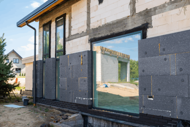 Isolierung an Fassade